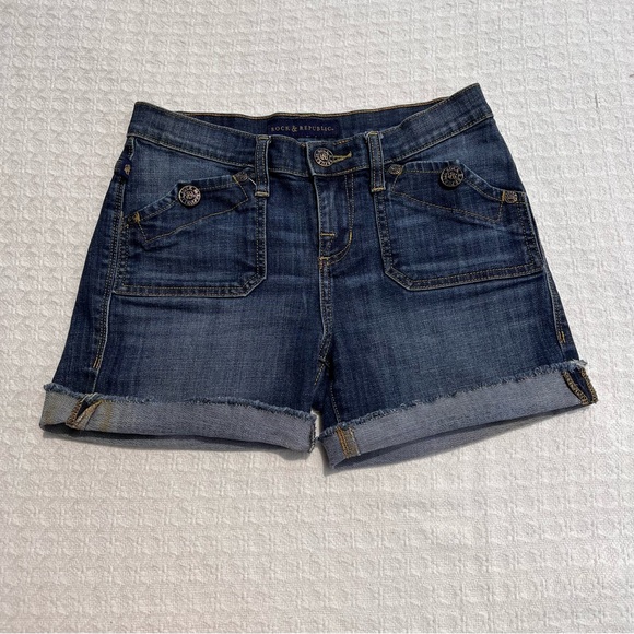 ROCK & REPUBLIC STINGER DENIM JEAN SHORTS - Picture 13 of 15